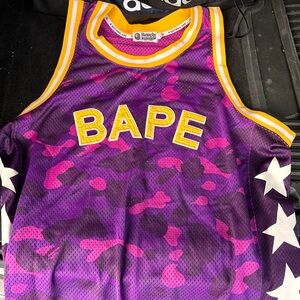 Bape basketball jersey - XXL used LAKERS COLORS